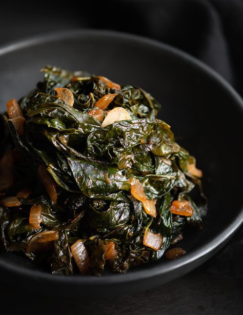 Gjelina's Braised Tuscan Kale (Cavolo Nero) | Chic Eats Cavolo Nero Recipe, Santa Monica Farmers Market, Braised Kale, Tuscan Kale, Kale Recipe, Homemade Chicken Stock, Rainbow Chard, Salad Spinner, Kale Recipes