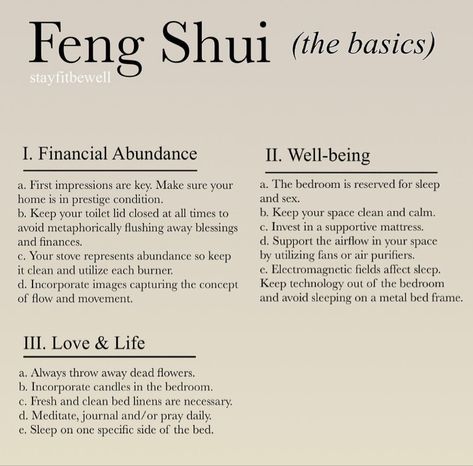 Feng Shui (the basics) by StayFitbewell Creating A Space For Yourself, Rules Of Feng Shui, Feng Shui Bedroom Aesthetic, Good Feng Shui Home, Basic Feng Shui Tips, Feng Shui Meaning, What Is Feng Shui, Feng Shui Before And After, Feng Shui 2024 Home