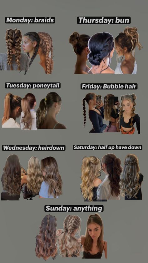 School Hair Styles, Preppy Hairstyles, Cute Hair Ideas, Cute Hairstyles For School, Hairstyle Examples, Hair For School, Easy Hairstyles For Thick Hair, Cute Simple Hairstyles, Hair Inspiration Long