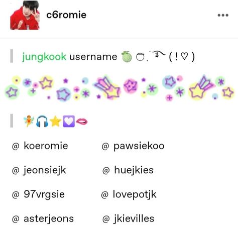 Jungkook Inspired Usernames, Jungkook Username Ideas For Instagram, Kpop Usernames Ideas Enhypen, Jungkook Username Ideas, K Pop Foto, Usn Ideas, Kpop Usernames, Username Ideas Aesthetic, User Ideas