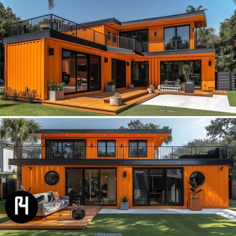 Curious about Shipping Container Home Cost? Explore expenses influenced by size, design, and location for your sustainable living investment. Container Home Exterior, Container Farm, Shipping Container Homes Cost, Unique Small House Plans, Container Homes Cost, Grain Bins, Mini Homes, Container Cafe, Diy Cabin