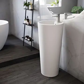 Amazon.com Shopping Cart Modern Pedestal Sink, Pedestal Bathroom Sink, Small Bathroom Sinks, Pedestal Sinks, Chrome Faucet, Pedestal Sink, One Piece Toilets, Amazing Bathrooms, Glossy White