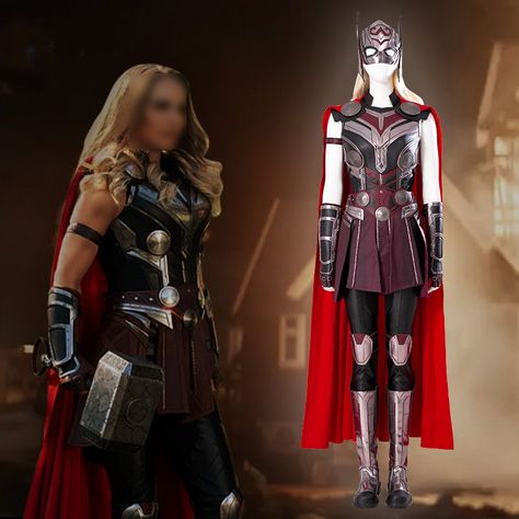 Xcoser Marvel Thor : Love and Thunder Mighty Thor Female Battlesuit Cosplay Costume, Costume- | Live up to each love | Costumes Top  brand | Worldwide Most chose  Xcoser - Star Wars - DC - Marvel Lady Thor Cosplay, Thor Outfit, Lady Thor, Thor Costume, Masquerade Dress, Anime Tv Series, Thor Cosplay, Female Thor, New Thor