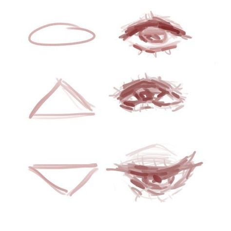 Eye Tut Drawing, Draw A Mouth, Drawing Tut, 얼굴 드로잉, Eye Drawing Tutorials, Eyes Drawing, Art Tools Drawing, Easy Drawings Sketches, Drawing Stuff