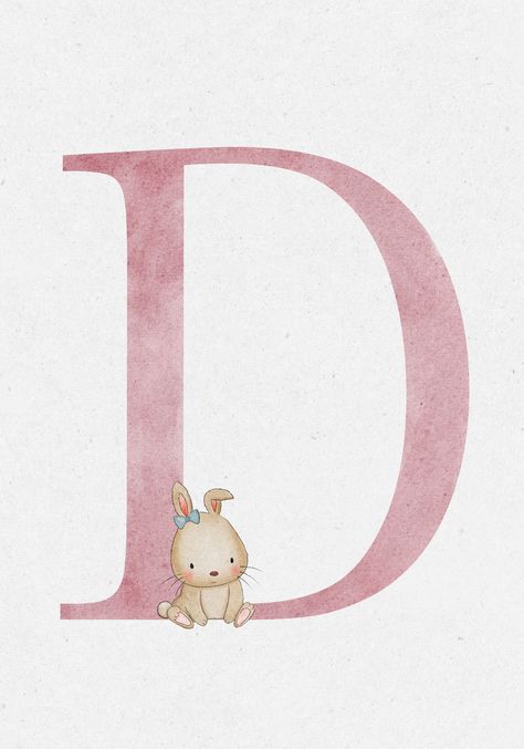 This cute print has been digitally hand drawn with a pencil and watercolour effect and printed on high quality linen textured card to give the print a traditional watercolour feel. Once you have decided on your Rabbit style and colour choice the print is then personalised with your child's initial. This adorable nursery print is perfect for adding the finish touch to your nursery or playroom, it would also be a great new baby gift. All my products are handmade by me (Hi 🖐 I'm Lisa a.k.a. Miss L Vintage Nursery Art Prints, Gender Neutral Kids Bedroom, Gender Neutral Bedroom Kids, Neutral Kids Bedroom, Animal Alphabet Letters, Kids Bedroom Art, Baby Print Art, Adorable Nursery, Creative Advertising Design