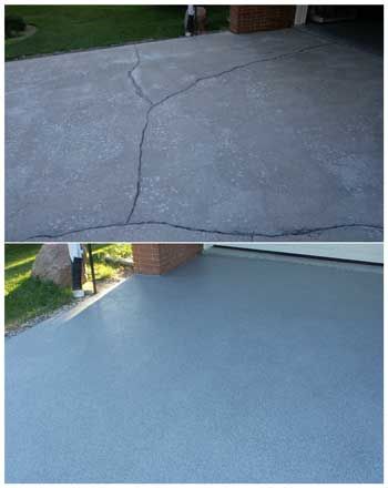 How to Repair Cracks in Concrete Driveway | Resurface Driveway Concrete Driveway Resurfacing, Cracks In Concrete, Driveway Resurfacing, Driveway Repair, Concrete Resurfacing, Garage Flooring, Concrete Driveways, Mobil Home, Concrete Projects