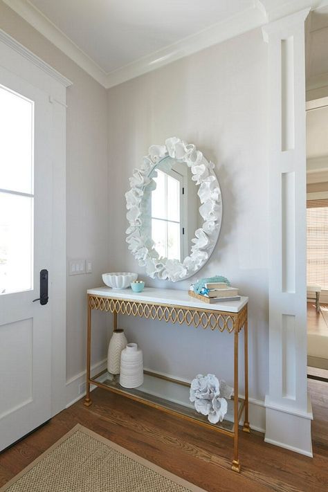 Behr Greige Paint, Behr Greige Paint Colors, Behr Greige, Best Greige, Best Greige Paint Color, Benjamin Moore Balboa Mist, Balboa Mist, White Wainscoting, Greige Paint Colors