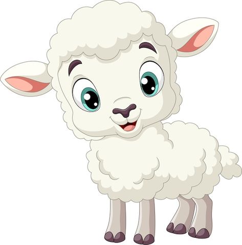 Premium Vector Cartoon, Baby Lamb, Cartoon Funny, Logo Psd, Technology Icon, Vector Cartoon, Card Banner, Poster Invitation, Presentation Template Free