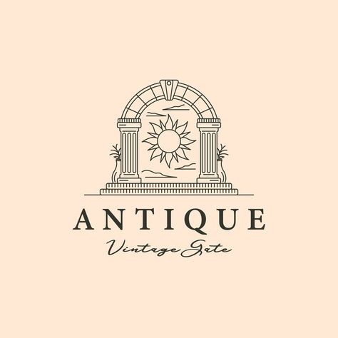 Palace Logo Design, Traditional Logo Design, Apartment Business, Tunnel Entrance, Traditional Apartment, Traditional Logo, Gate Logo, Badge Logo Design, Antique Logo