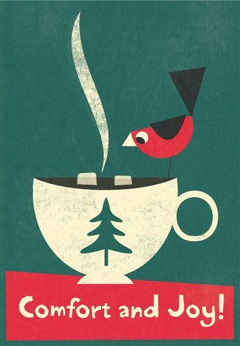 Comfort and Joy! by mrmack, via Flickr Music Podcast, Americana Music, Coffee Christmas, Greeting Card Illustration, Old Fashioned Christmas, Comfort And Joy, Vintage Christmas Cards, Christmas Illustration, Card Illustration