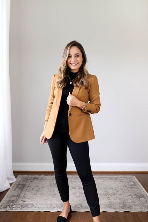 Camel Blazer Outfits Women, Tan Blazer Outfits, Camel Blazer Outfit, Blazer Outfits Women, Camel Outfit, Camel Blazer, Fall Outerwear, Blazer Outfits For Women, Tan Blazer