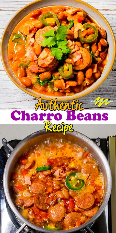 This Charro Beans Recipe, in other words, Frijoles Charros Recipe or Frijoles a la Charra, is simple and delicious. Crockpot Charro Beans Mexican, Crockpot Frijoles Charros, Best Charro Beans Mexican, Beans A La Charra Recipe, How To Make Charro Beans, Authentic Charro Beans Mexican, Frijoles Charros Recipe Mexico, Charro Beans Mexican, Mexican Charro Beans Recipe