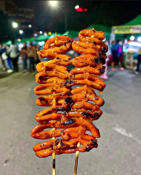 Isaw Filipino Street Food, Isaw Bbq Aesthetic, Street Foods Philippines Aesthetic, Isaw Street Food, Isaw Bbq, Nostalgic Snacks, Pinoy Street Food, Aesthetic Snacks, Filipino Street Food