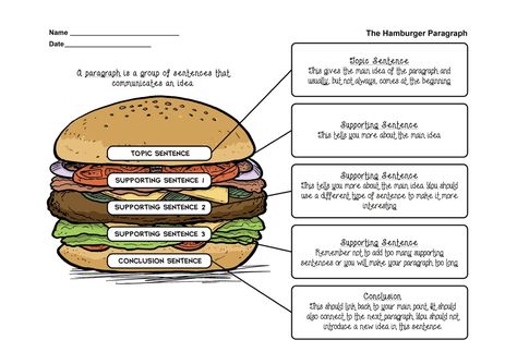 Hamburger Paragraph, Birthday Krishna, Urdu Dictionary, Writing Sentences Worksheets, Paragraph Structure, Languages Learning, Esl Kids, Learning Grammar, Ela Lesson Plans