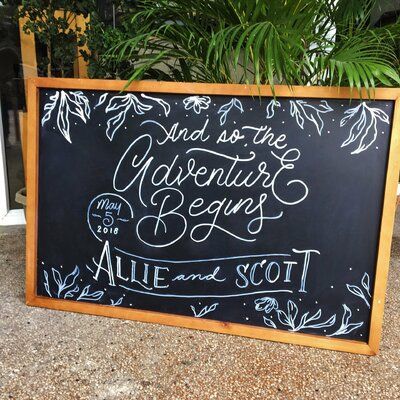 Wedding Shower Chalkboard Ideas, 50th Birthday Chalkboard Sign, Fall Coffee Shop Chalkboard Signs, Chalk Sign Lettering, Home Chalkboard Art, Wedding Chalkboard Art, Welcome Chalkboard Sign, Wedding Chalk Art, Chalkboard Wine Bottles