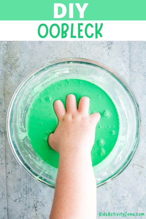 Camping Science Activities, Science Activities For Preschoolers, Oobleck Recipe, How To Make Oobleck, Science Activities For Toddlers, Summer Camp At Home, Rainy Day Activities For Kids, Diy Nature, Preschool Science Activities