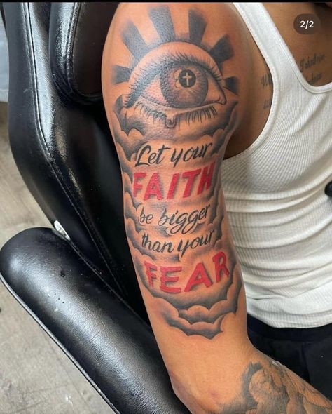 Upper Arm Tattoos For Guys, Black People Tattoos, Fear Tattoo, Arm Tattoos Black, Arm Tattoos For Guys Forearm, Tattoo Ideas Males, Black Men Tattoos, Half Sleeve Tattoos Forearm, Hard Tattoos