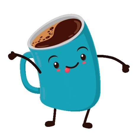 Good Morning Coffee Gif Cups, Good Morning Coffee Gif, Funny Emoji Faces, Coffee Gif, Animated Emoticons, Tea And Books, Funny Cartoon Gifs, Dance Humor, Good Morning Gif