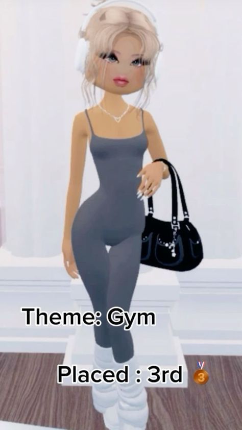 Dress To Impress Gym Theme, Gym Dress To Impress Outfit, Gym Dress To Impress, Fitness Dress To Impress, Dresstoimpress Outfits, Villain Dresses, Baddie Dresses, Gym Dress, Dress Impress