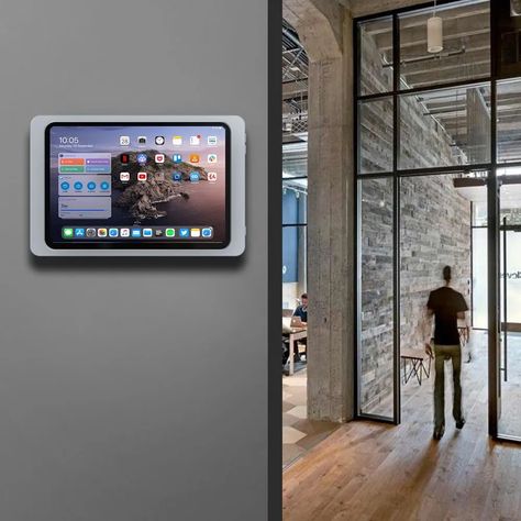 A wall-mounted tablet charging station is a device designed to conveniently charge multiple tablets or other mobile devices while mounted on a wall. It provides a centralized location for charging, allowing users to access their devices easily while keeping them organized and secure. Ipad Holders, Tablet Charging Station, Ipad Wall Mount, Tablet Wall Mount, Ipad Holder, Charging Stations, Wood Pendant Light, Save Room, Ipad Stand