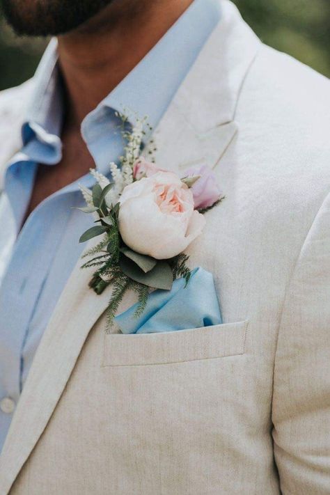 Pastel Groomsmen, Christina Wu Wedding Dress, Pastel Wedding Theme, Pale Blue Wedding, Groom Buttonholes, Wedding Outfits For Groom, Citrus Wedding, Blue Suit Wedding, Wedding Colour