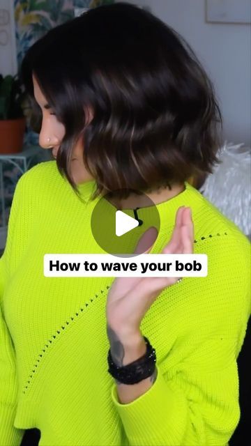 27K views · 1.1K likes | Gabriela Soares on Instagram: "How to wave your bob ✨ 💇‍♀️  Step 1:  Wave the bottom sections with a flat iron by rocking back and forth. The flat iron I used is @tymo_fashiontech  Step 2: Using a 1 inch curling iron and vertical subsections, clamp at the root, slide down, rotate up, unravel and pull through to straighten ends. The curling iron I used is @babyliss  Step 3: Add a salty texture with texture spray NOT hairspray. The one I always reach for is @sexyhair texture spray.   ⭐️ Shop my Favourite Products  You can shop all beauty products used in my link tree bio under “Shop my Favourites”. Click on “posts” to find specific looks from my feed.  #bobhaircut #howtowaveyourhair #bobhairstyles #bobhairstyle #bobhaircuts #bluntbob #bluntbobhaircut #bluntbobcut #s How To Curl Bob Hair With Straightener, Straight Iron Curls Short Hair, Curling Short Hair With Curling Iron, How To Curl A Bob, Curl Short Hair With Flat Iron, How To Curl Short Hair With A Flat Iron, Flat Iron Waves Short Hair, How To Wave Your Hair, Curling Iron Short Hair