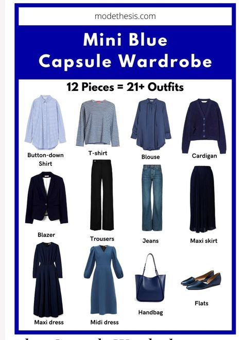 Navy Blue Capsule Wardrobe, Muted Wardrobe, Blue Capsule Wardrobe, Navy Capsule Wardrobe, Capsule Wardrobe Outfit Ideas, Capsule Fashion, Clothes Basics, Capsule Wardrobe Winter, Clothes Capsule Wardrobe