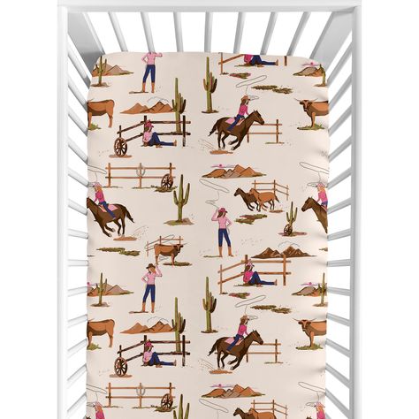 Western Cowgirl Fitted Crib Sheets will help complete the look of your Sweet Jojo Designs nursery. Western Nursery, Kids Sheet Sets, Cowgirl Nursery, Kids Sheets, Wild West Cowboys, Baby Sheets, Crib Toddler Bed, Sweet Jojo Designs, Jojo Designs