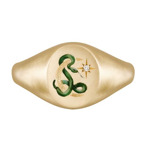 Symbols Of Change, Personal Empowerment, The Serpent, Snake Jewelry, Moon Ring, Gold Signet Ring, The Snake, 2023 Collection, Jewelry Lover