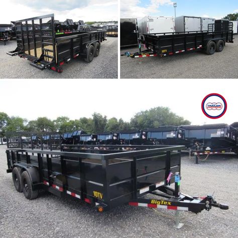 Fall is here! 🍂 Take a look at our selection of steel landscape trailers for all of your fall hauling! This Big Tex 7 x 18 landscape utility trailer with solid steel sides is currently on clearance! Shop now: #landscaping #landscapetrailer #utilitytrailer #trailer #travel Trailer Workshop, Landscape Trailers, Mobile Workshop, Box Trailer, Enclosed Trailers, Best Trailers, Cargo Trailers, Steel House, Utility Trailer