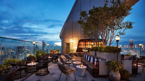 Penthouse Bar, Park Hyatt Bangkok, Penthouse Rooftop, Rooftop Restaurant Design, New York Penthouse, San Myshuno, Terrasse Design, مركز ثقافي, Rooftop Terrace Design