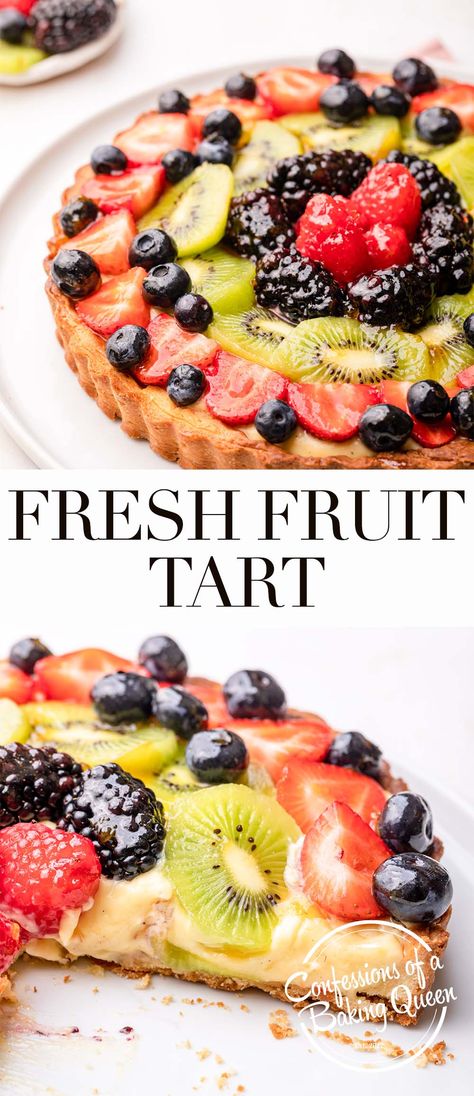 Whole Foods Fruit Tart Recipe, Fruit Tarts Recipe Dessert, Advanced Desserts, Tart Shell Recipe, French Fruit Tart Recipe, Berry Tart Recipe, Fruit Tart Recipe Easy, Fruit Tart Filling, Tart Crust Recipe