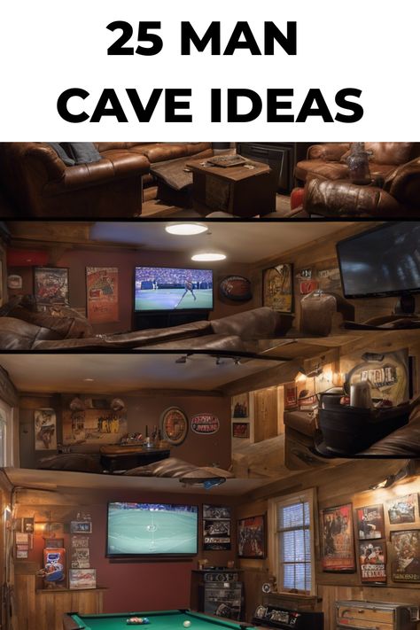 25 ideas for designing a man cave with sports decor and entertainment setups Man Cave Color Ideas, Man Cave Den Ideas, Man Cave Small Room, Man Cave Wall Ideas, Minimalist Man Cave, Man Cave Ideas Room Small, Man Cave Design Ideas, Man Cave Ideas Room, Small Man Cave Ideas