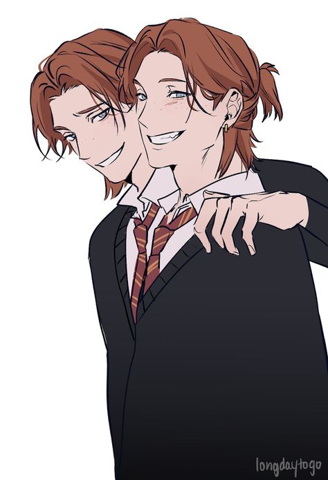 Weasley Twins Fanart, Fantastic Beast, Fred And George Weasley, Images Harry Potter, Harry Potter Artwork, Harry Potter Comics, Weasley Twins, Harry Potter Ships, Potter Art