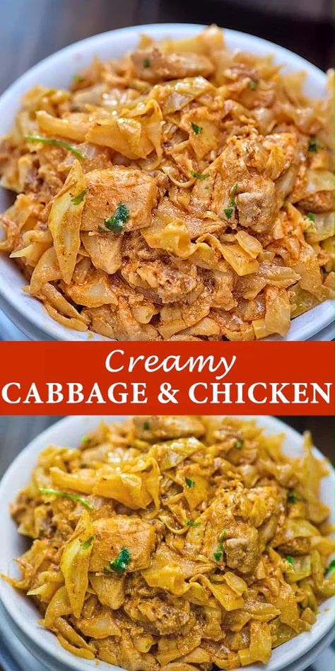 Chicken Nails, Creamy Cabbage, Cabbage Chicken, Tinga Recipe, Primal Blueprint Recipes, Cabbage Recipes Healthy, Chicken Tinga, Chicken And Cabbage, Desserts Keto