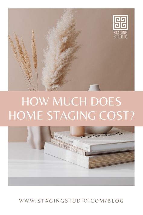 Rosy hue home decor with vases on a pile of books as background. Text reads how much does home staging cost? Home Staging Ideas, Staging Ideas, Sell Your Home, How To Save Money, Waterfront Homes, You Have No Idea, Home Staging, Luxury House, Staging