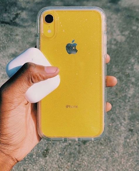 Airpods Apple, Accessoires Iphone, Yellow Iphone, Gadgets Technology Awesome, Apple Phone Case, Cases Diy, Aesthetic Phone Case, Iphone Phone, I Phone