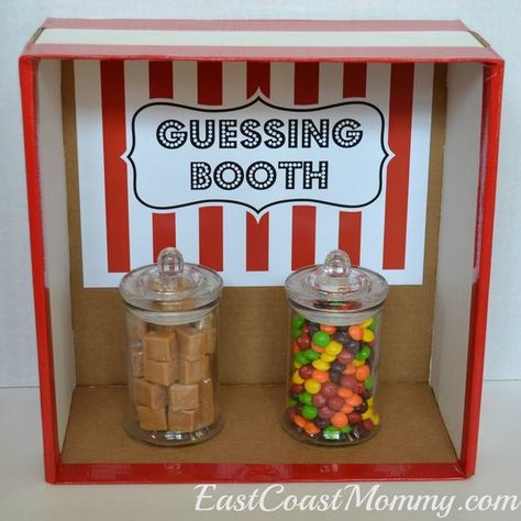 This site has a bunch of fantastic DIY carnival games and activities... including this simple GUESSING BOOTH. Diy Carnival Games, Fall Festival Games, Carnival Games For Kids, Theme Carnaval, Carnival Birthday Party Theme, Fall Carnival, Diy Carnival, Festival Games, Spring Carnival