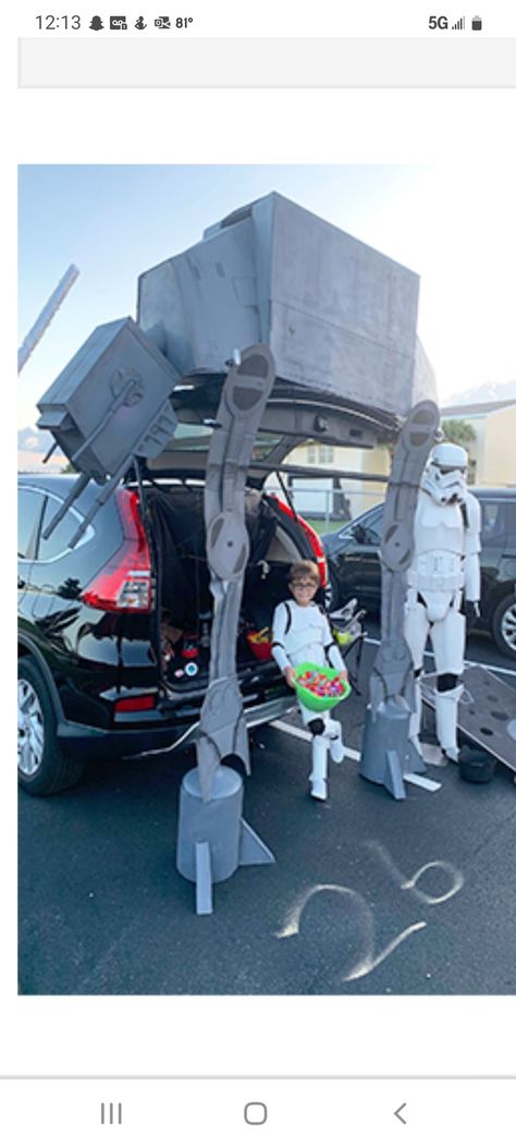 Star Wars Halloween Trunk Or Treat, Darth Vader Trunk Or Treat, Diy Star Wars Trunk Or Treat, Mandalorian Trunk Or Treat Ideas, Star Wars Halloween Decorations Outdoor, Star Wars Themed Trunk Or Treat, Star Wars Truck Or Treat, Trunk Or Treat Ideas Star Wars, Starwars Trunk Or Treat Ideas