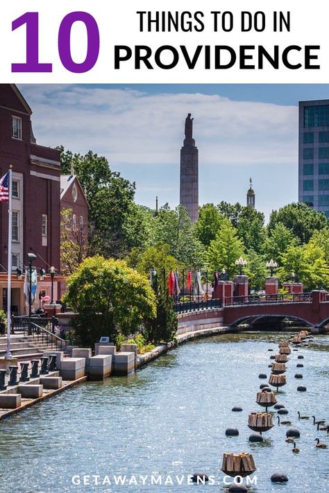 Discover the vibrant city of Providence, Rhode Island, and its top attractions! Immerse yourself in history on a walking tour of the city, explore the art at RISD Museum, and enjoy the magical WaterFire Festival. Embrace nature at Roger Williams Park & the Providence Riverwalk,  and then catch a show at the Providence Performing Arts Center. Don't miss a Gondola ride along the waterways. Providence promises a captivating journey filled with art, culture, nature, and culinary delights! Federal Hill Providence Ri, Providence Rhode Island Aesthetic, Rhode Island Aesthetic, Rhode Island Vacation, Roger Williams Park, Risd Museum, Rhode Island Travel, Connecticut Travel, Gondola Ride