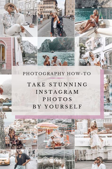 Learn how to take take portraits and photos for your Instagram by yourself! All you need is a camera or a phone to take your own photos anywhere you go.   #instagramphoto #growyourbusiness #portraitphotography #howtotakebetterinstagramphotos #photographytips #growyouryoutube #youtubechanneltips #selfportraitphotography #instagramgrowth How To Take Your Own Photos With Iphone, Taking Own Photos, Taking Aesthetic Photos, How To Take Photos By Yourself, How To Take Pinterest Worthy Photos, How To Take Self Portraits With Phone, How To Do A Photoshoot By Yourself, Taking Your Own Instagram Pictures, Influencer Photography Ideas