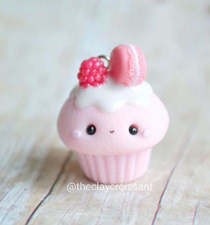 Clay Cupcake, Watermelon Cupcakes, Polymer Clay Kunst, Polymer Clay Cupcake, Fimo Kawaii, Cupcakes Fondant, Crea Fimo, Diy Fimo, Cupcake Charms