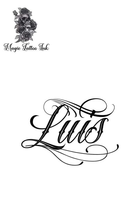 Luis Name Tattoo, Letras Tattoo Nombres, Luis Tattoo, Tattoo Nombres, Cursive Fonts Alphabet, Angle Tattoo, Tattoo Lettering Alphabet, Name In Cursive, Cursive Tattoos