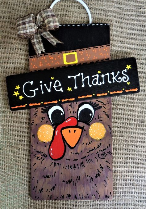 Give Thanks TURKEY SIGN Thanksgiving Holiday Wall Door Wood | Etsy Thanksgiving Wood Crafts, Thanksgiving Decorations Outdoor, Fall Wood Crafts, Wooden Wreath, Halloween Wood Crafts, Turkey Crafts, Thanksgiving Decorations Diy, Wooden Wreaths, Thanksgiving Diy