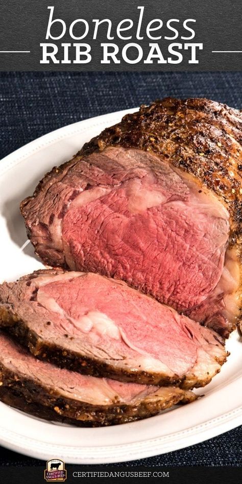 Holiday Roast Beef, Cooking Prime Rib Roast, Boneless Prime Rib Roast, Holiday Roast, Prime Rib Roast Recipe, Roast Beef Dinner, Cooking Prime Rib, Boneless Ribs, Rib Roast Recipe