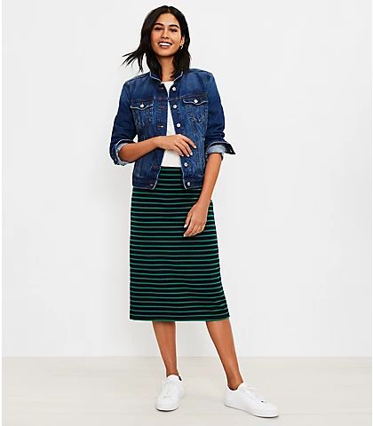 New Arrivals: Trendy Women's Clothing | LOFT Pencil Midi Skirt Outfit, Midi Pencil Skirt Outfit, Striped Ottoman, Tweed Midi Skirt, Belted Midi Skirt, Pencil Midi Skirt, Polka Dot Midi Skirt, Midi Skirt Outfit, Practical Fashion