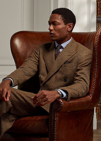 Plaid Suit Men, Plaid Suit, Tweed Suits, Fashion Suits For Men, Glen Plaid, Purple Label, Mens Fashion Classy, Ralph Lauren Purple Label, Suit Style