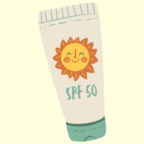 Sunscreen Animation, Sunscreen Drawing, Sunscreen Clipart, Stickers Skincare, Wardrobe Painting, Studio Db, Skincare Images, Sunscreen Aesthetic, Milk Drawing