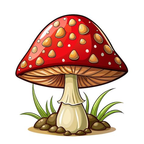 Mushroom Cartoon Drawing, Mushroom Cartoon, Fungi Illustration, Mushroom Nature, Hippy Art, Mushroom Clipart, Fly Agaric Mushroom, Cartoon Mushroom, Mushroom Plant