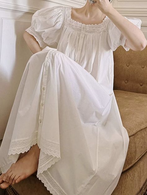 Victorian Night Dress, Princess Nightgowns, Cotton Night Dress, Long Nightdress, Long Nightgown, Cotton Gowns, Plus Size Sleepwear, Cotton Nightgown, Vintage Nightgown